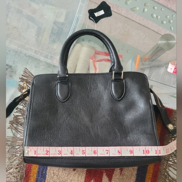 Black Shoulder Bag with extra strap - Picture 8 of 11